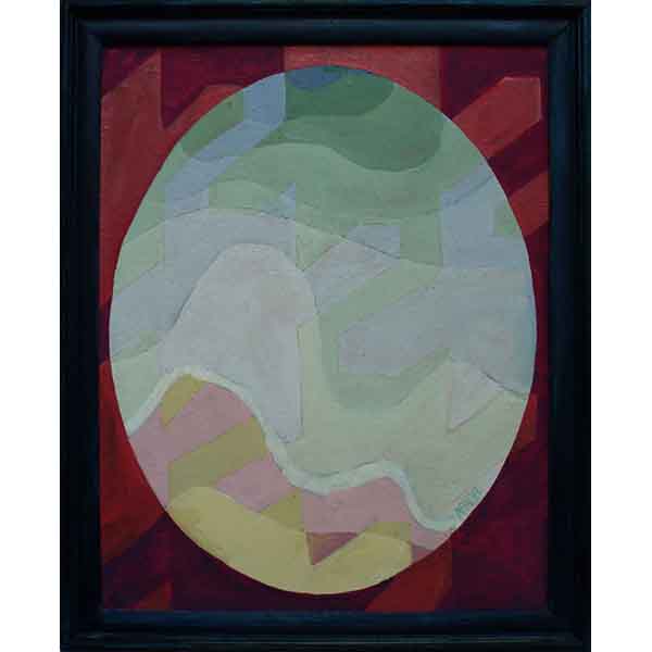Oval Painting, oil on canvas, 2001, 40/50 cm