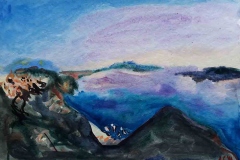 Watercolor-Santorini-33x225cm-13x89in-a